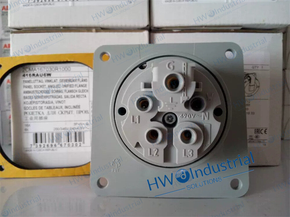 1/Piece 416RAU6W 16A 346-415V ABB Industrial Plug Connector Socket 10091789