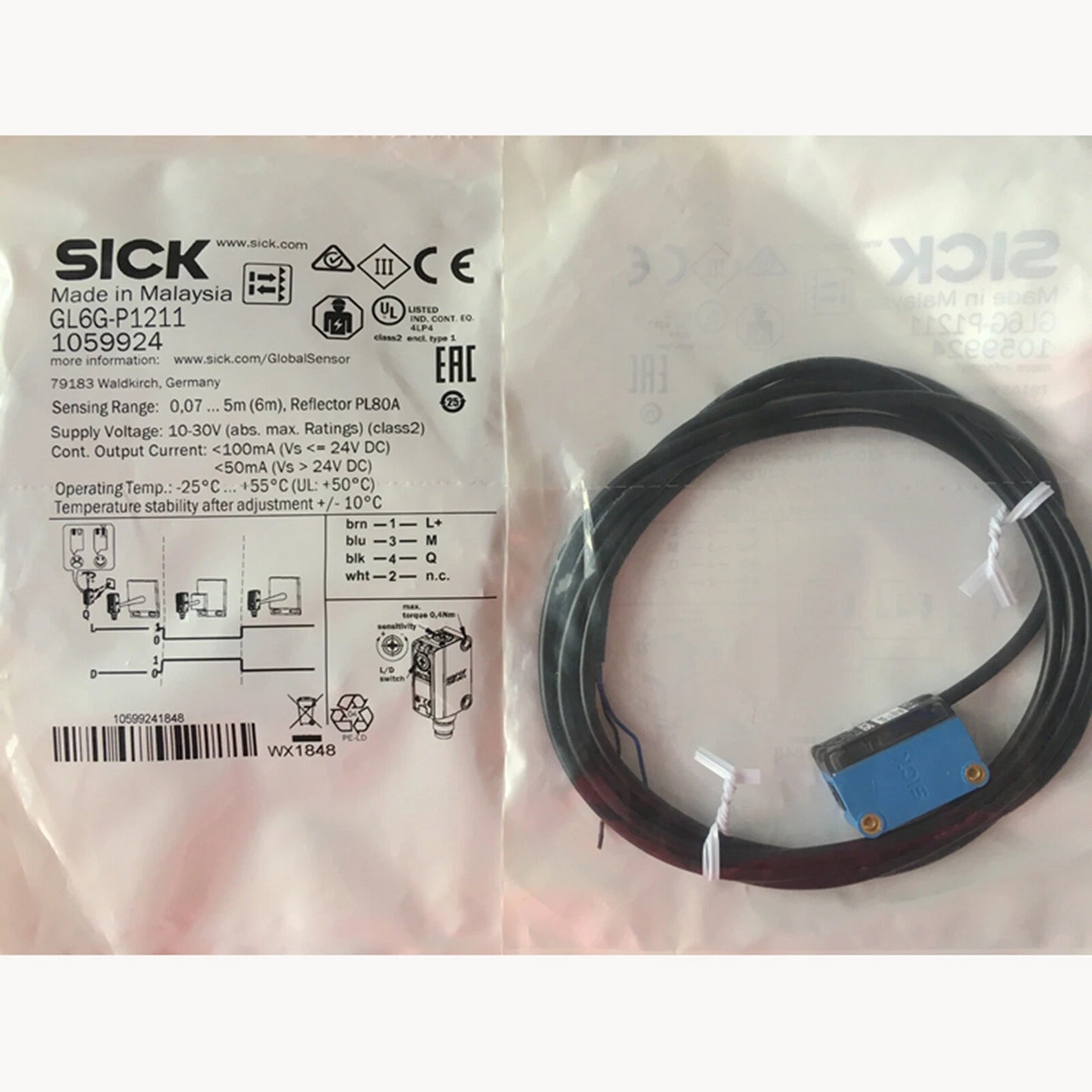 one sick photoelectric sensor GL6G-P1211 1059924 Fast Delivery #P