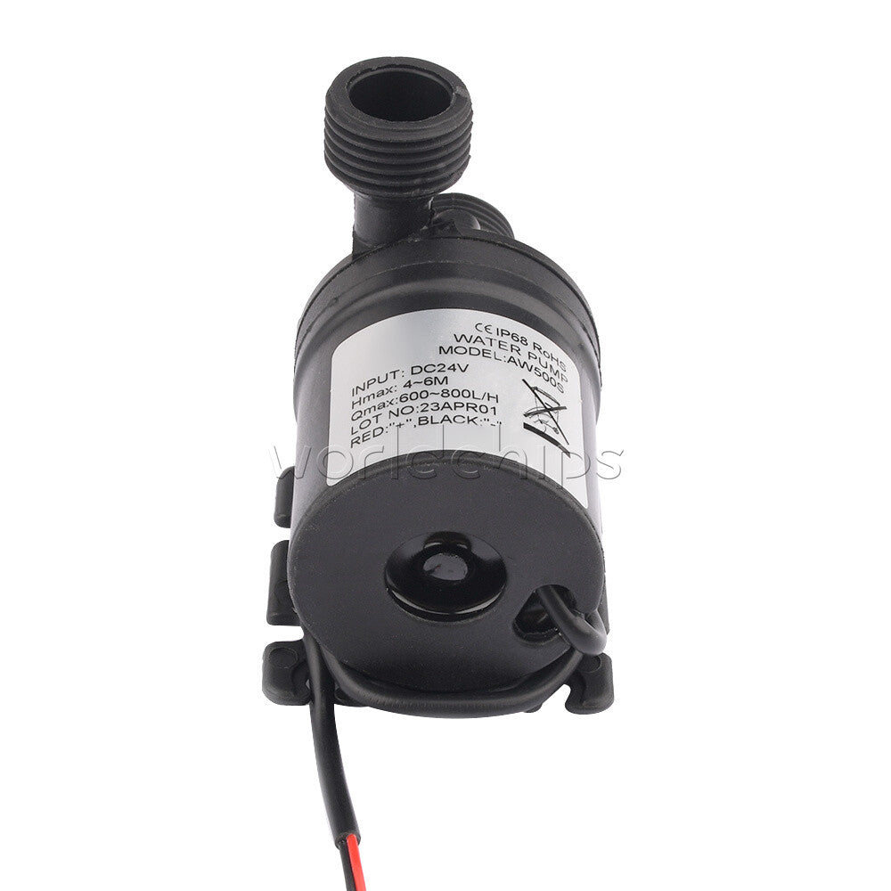AW500S 12/24V Circulator Pump Mini Brushless Motor Submersible Water Pump 800L/H