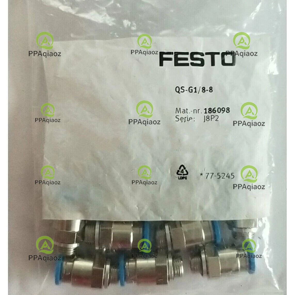 10PC FESTO QS-G1/8-8 186098 Connector Free Shipping QSG188