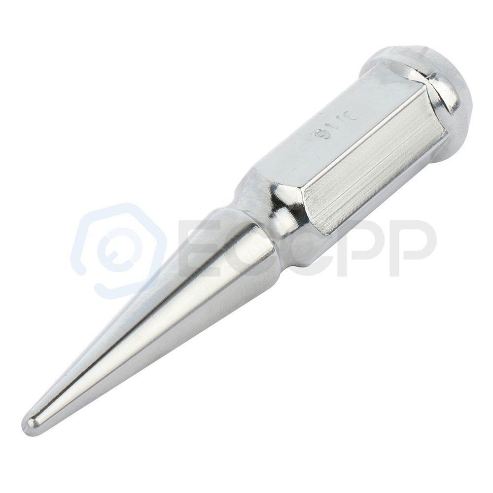 (32) 9/16-18 Chrome 4.5'' Tall Spike Wheel Lug Nuts + 1 Key Fits Ford & Dodge