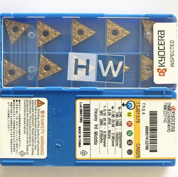 BOx/ 10PCS Kyocera Triangle CNC Blade TNMG160404HQ CA5525