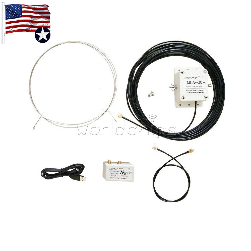 10PCS MLA-30+ 0.5-30MHz Ring Active Receive Antenna Wave SDR Loop Radio Antenna