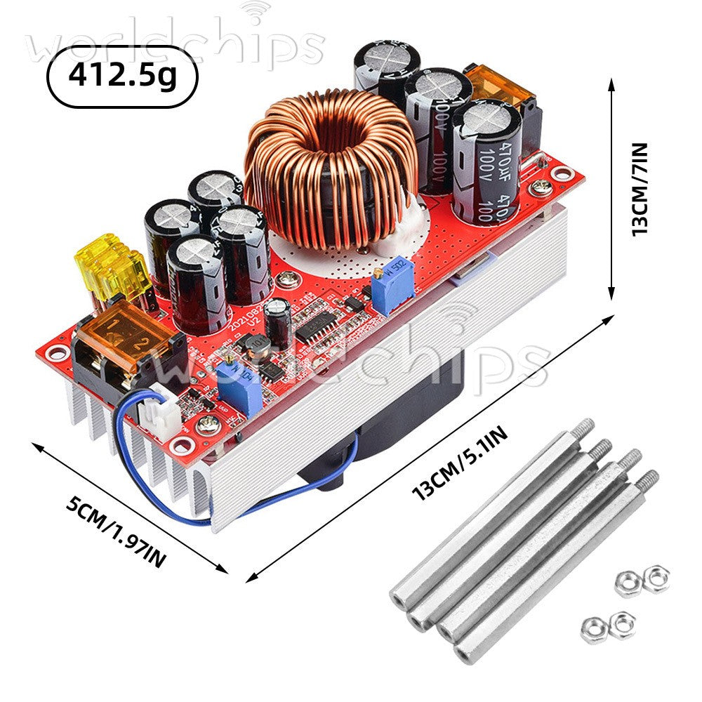 1800W 40A 10-60V to 12-90V DC-DC Boost Converter Step Up Power Supply Module US