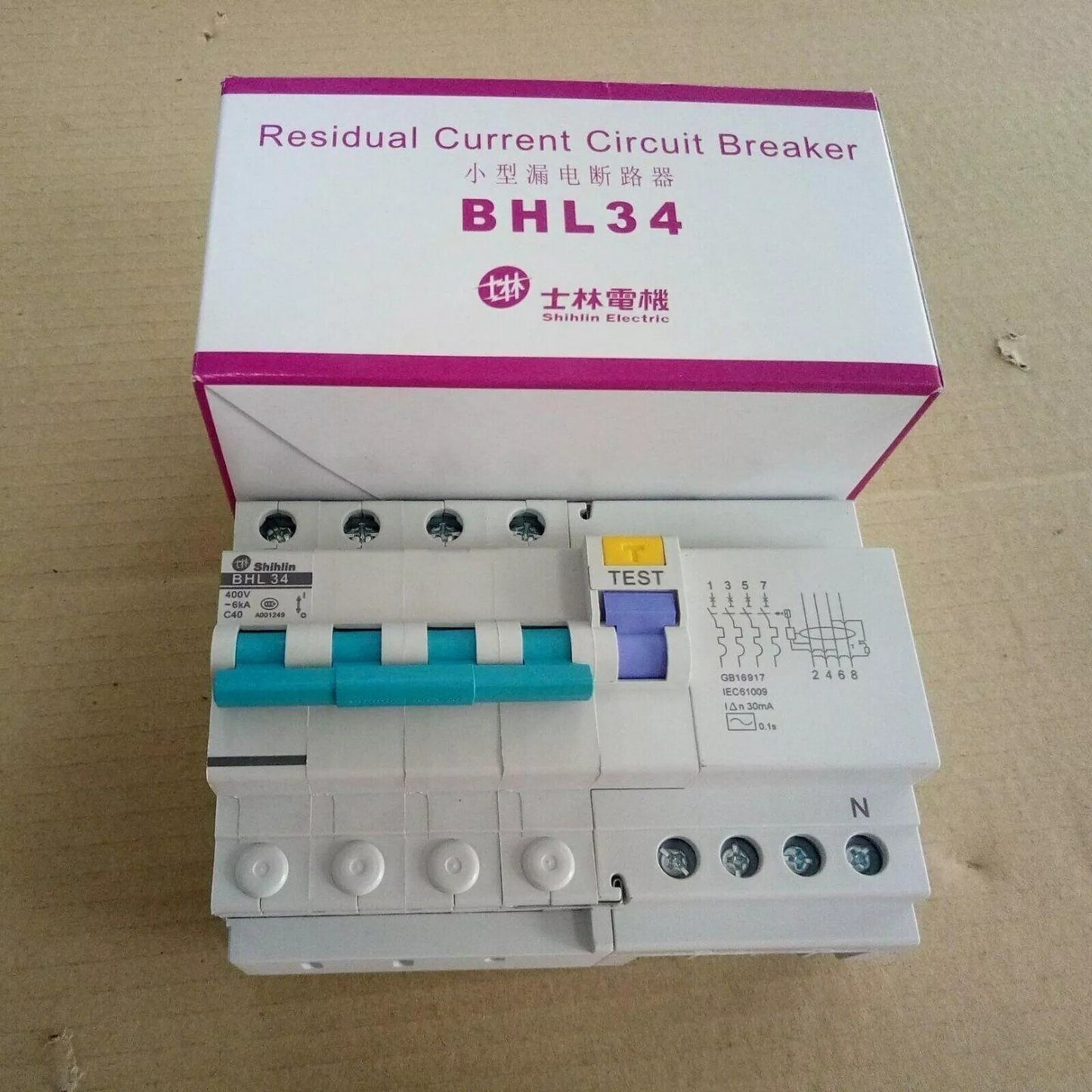 1pcs BHL34 4P C40 For Shihlin Circuit Breaker Free Shipping