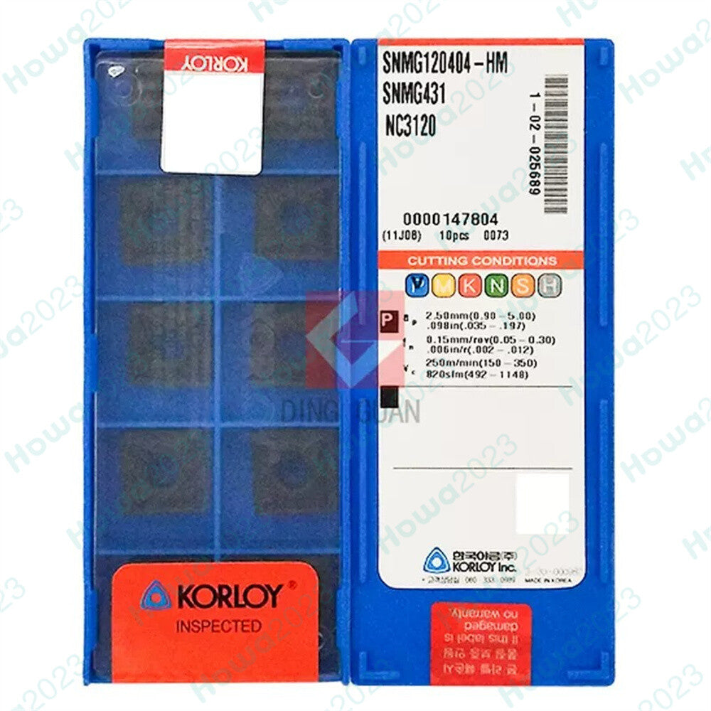 10pieces/Box SNMG120404-HM NC3120 SNMG431 KORLOY Carbide Insert Turning Blade