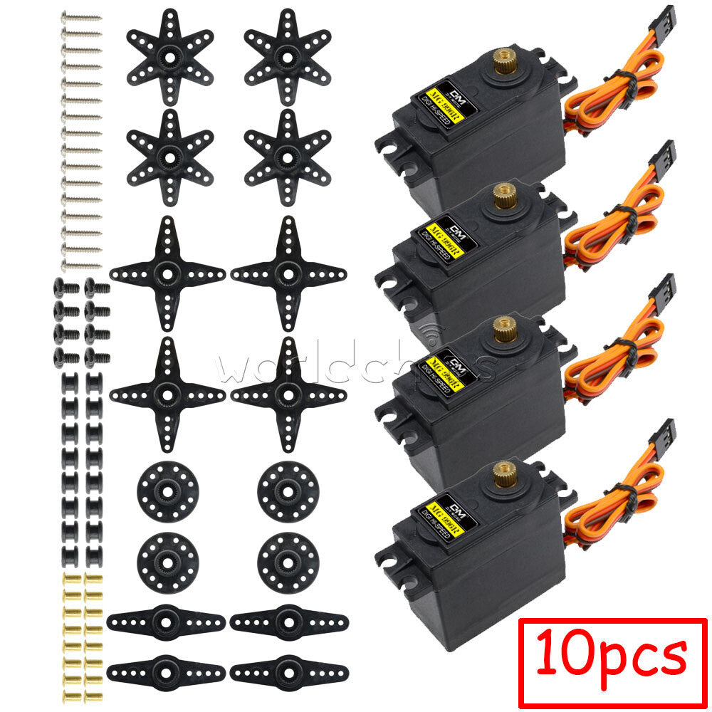 10 Pcs MG996R Digital Servo Metal Gear Torque for RC Helicopter Car Robot Boat