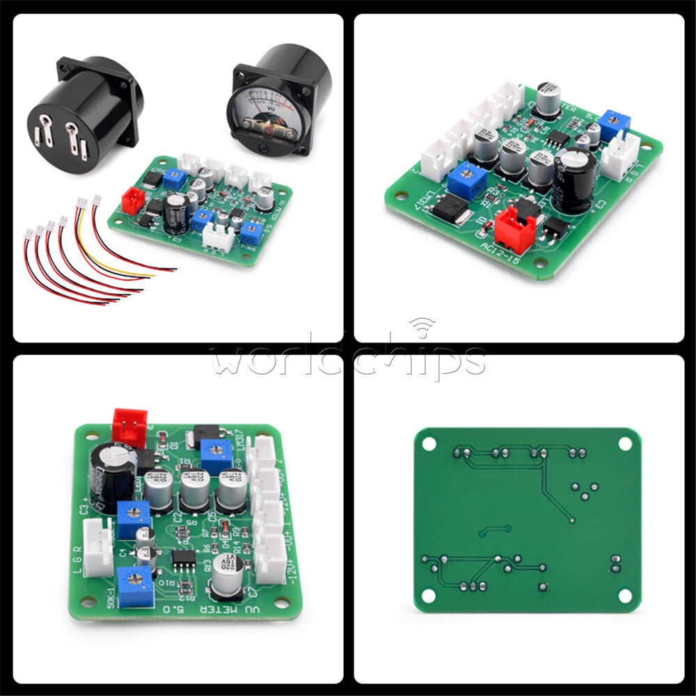 2-PACK VU Meter DB Panel Sound Level Display & Driver Board for DIY Amplifier