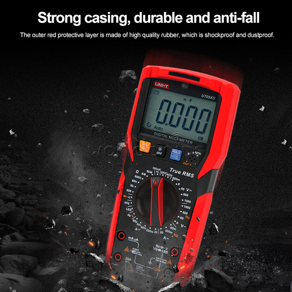 Professional Digital Multimeter True RMS NCV 20A Current AC/DC Voltmeter Tester