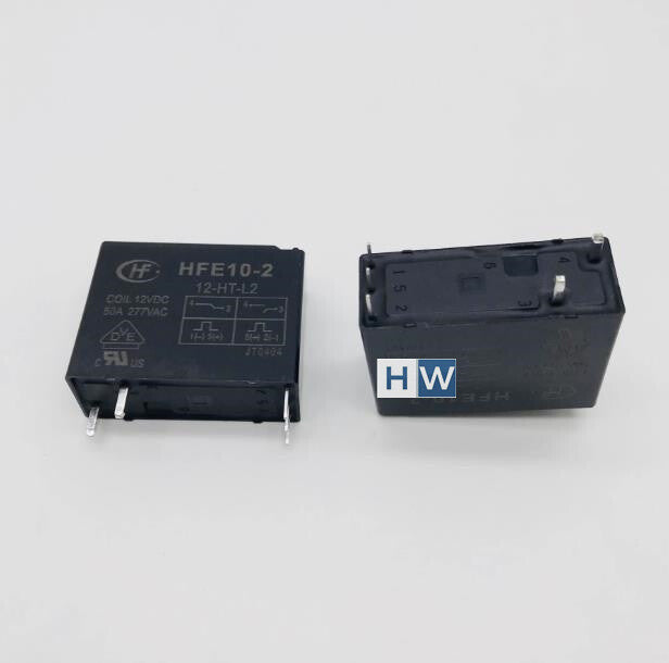 5Pcs HF Relay HFE10-2-12-HT-L2 12VDC 5-pin Manual Switch One Set Normally Open