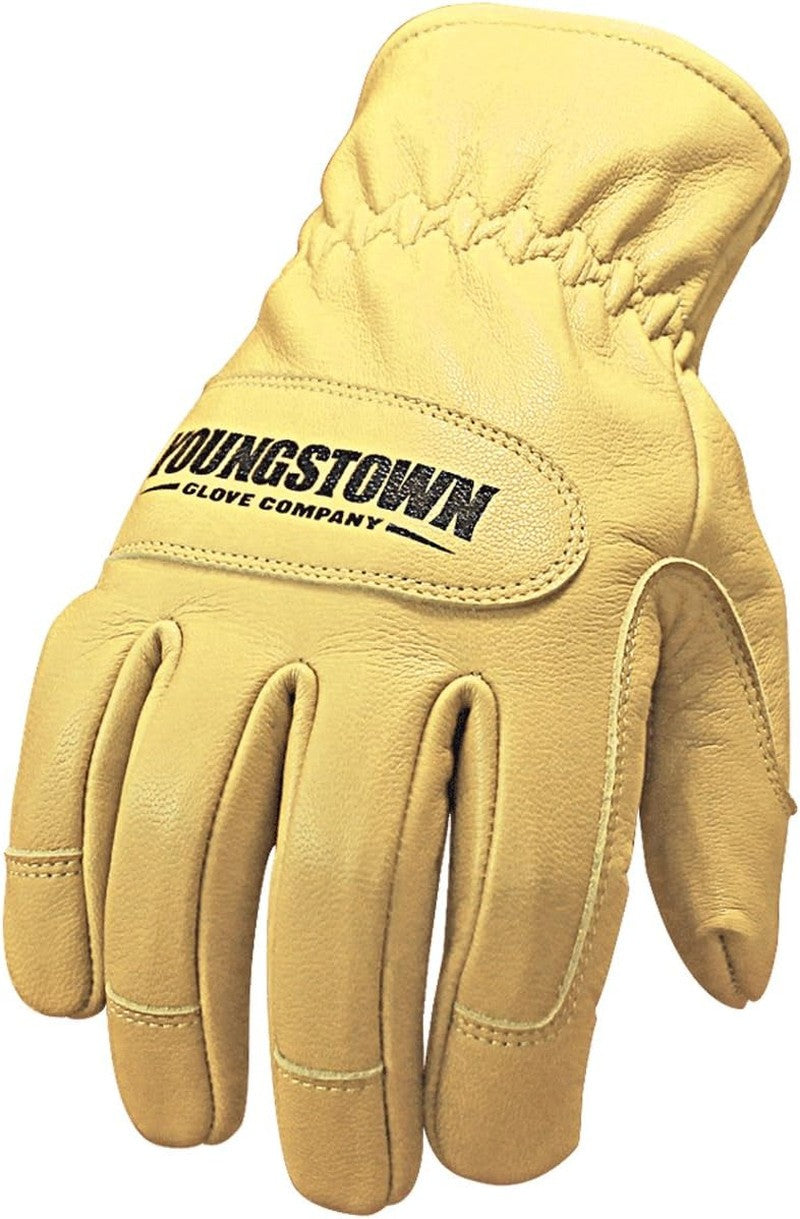 Double Layered Leather Work Gloves, Large - Arc Rated, Puncture Resistant