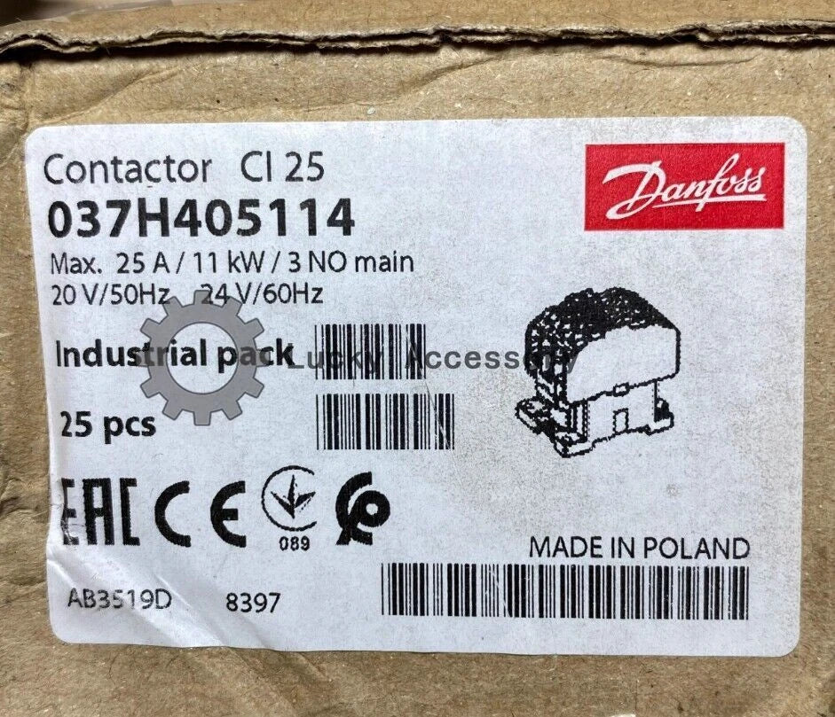 1PCS FIT FOR Danfoss CI25 24V Contactor 037H405114 #P