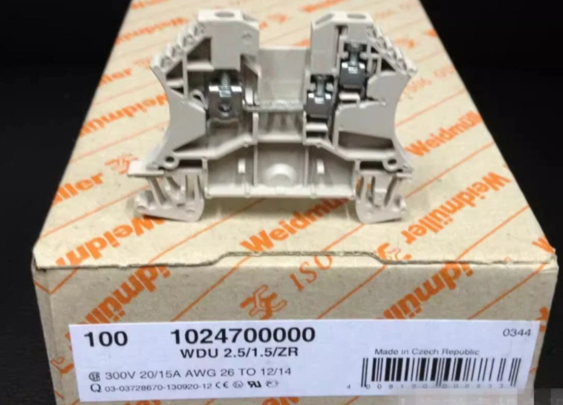 100pcs Weidmuller 1024700000 Wiring Terminals WDU 2.5/1.5/ZR