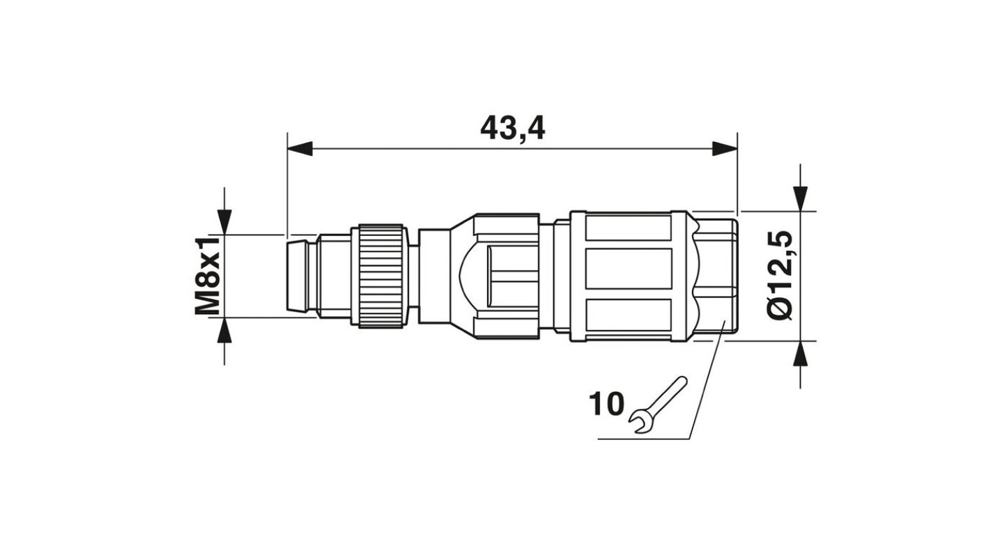 1pcs PHOENIX CONTACT 1441037 Connector SACC-M 8MS-4QO-0,5-M
