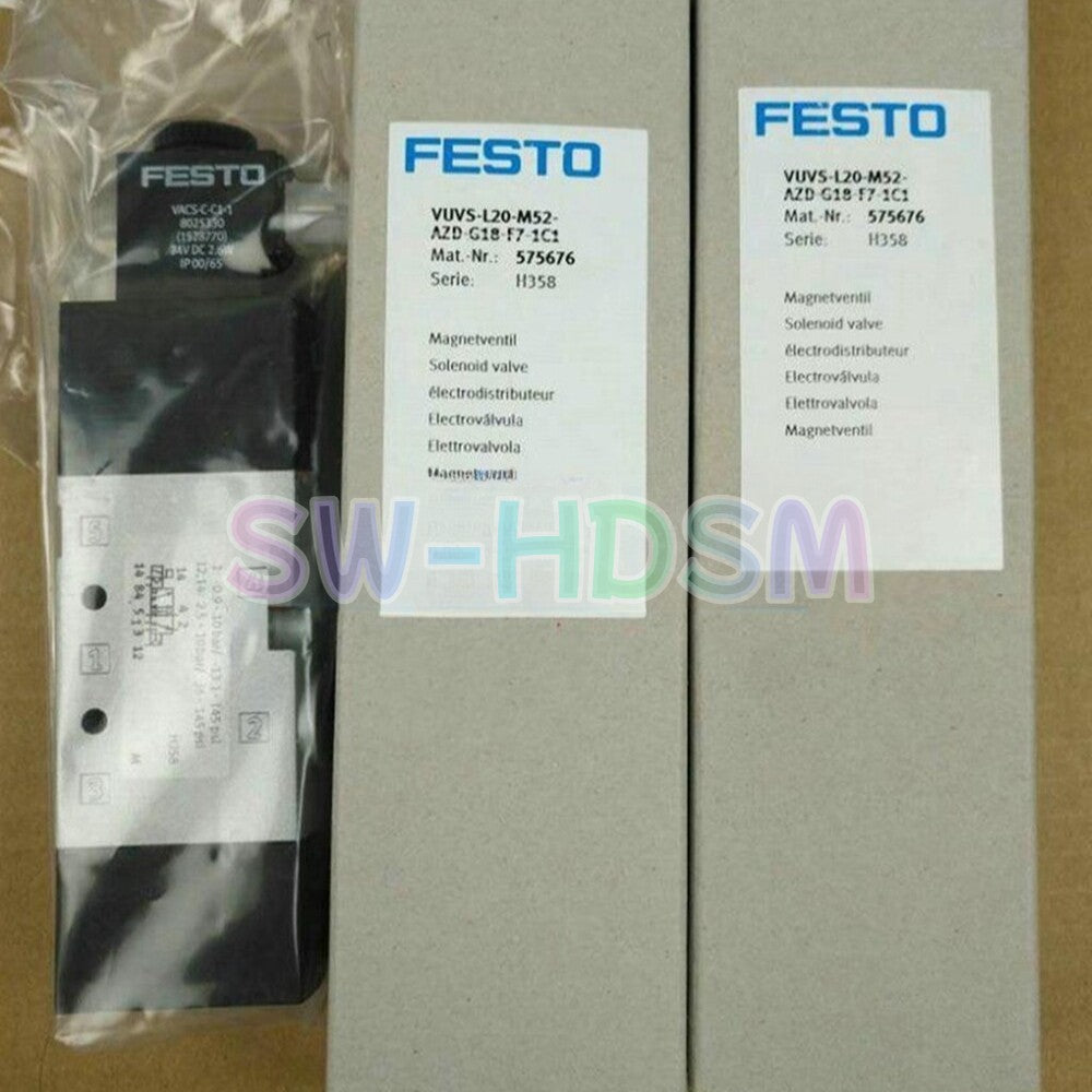 1PCS for FESTO Solenoid Valve VUVS-L20-M52-AZD-G18-F7-1C1 575676