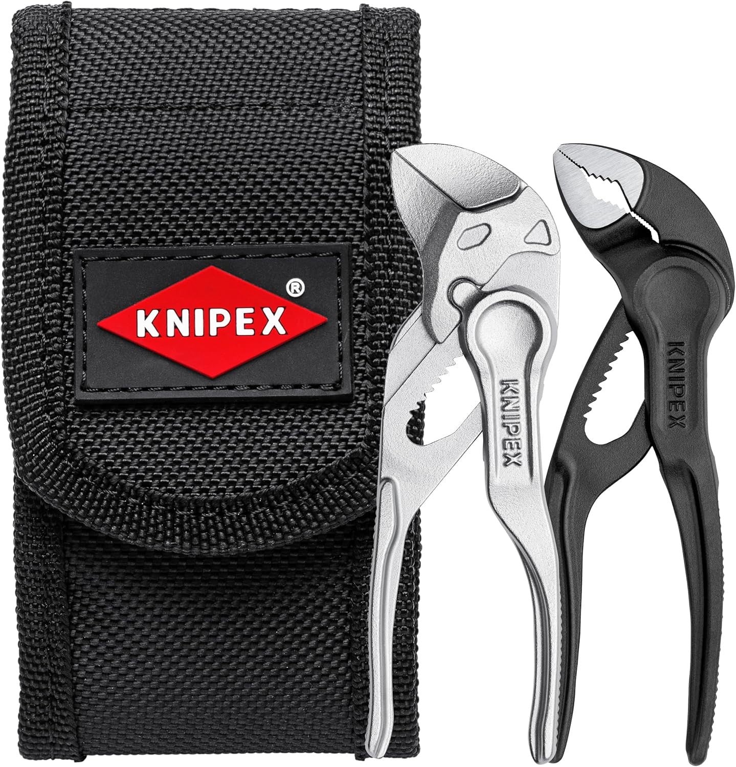 2-Piece Mini Pliers Set XS, Includes Belt Pouch, Compact & Durable
