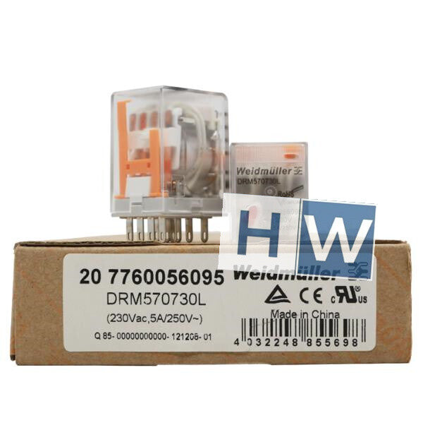 20Pcs/BOX Weidmuller DRM570730L intermediate relay 14-pin AC230V 7760056095