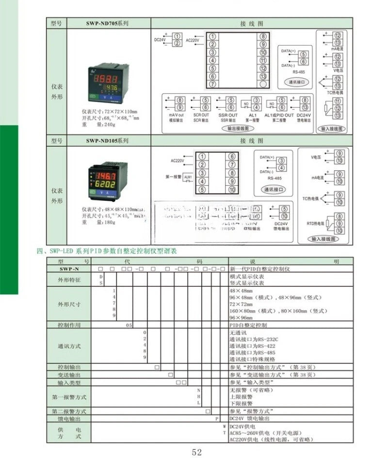 1PC FIT FOR SWP-ND705-010-23-HL-P Self tuning controller