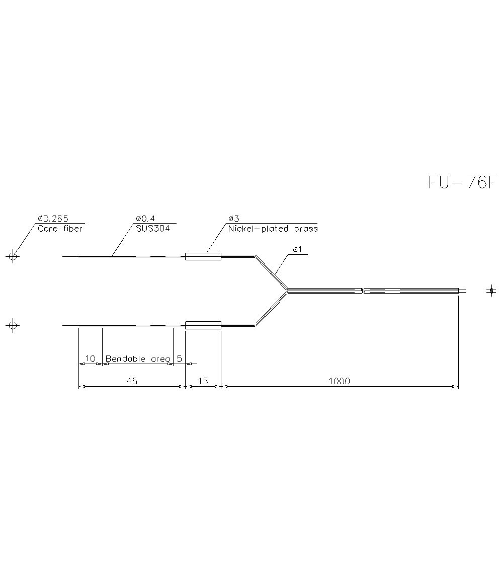 1pcs KEYENCE FU-76F Optical Fiber Sensor