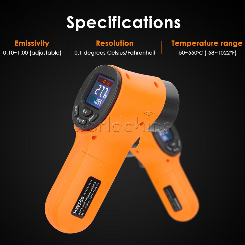 High Precision IR Temperature Sensor Digital LED Gun Non Contact Thermometer US