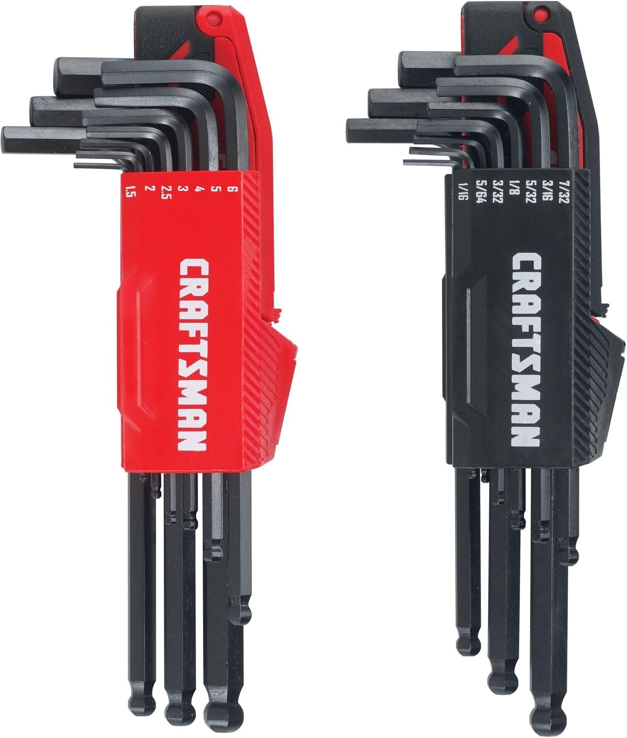 Hex Key Allen Wrench Set with Ball-End, SAE/MM, 20 Piece (CMHT26020)