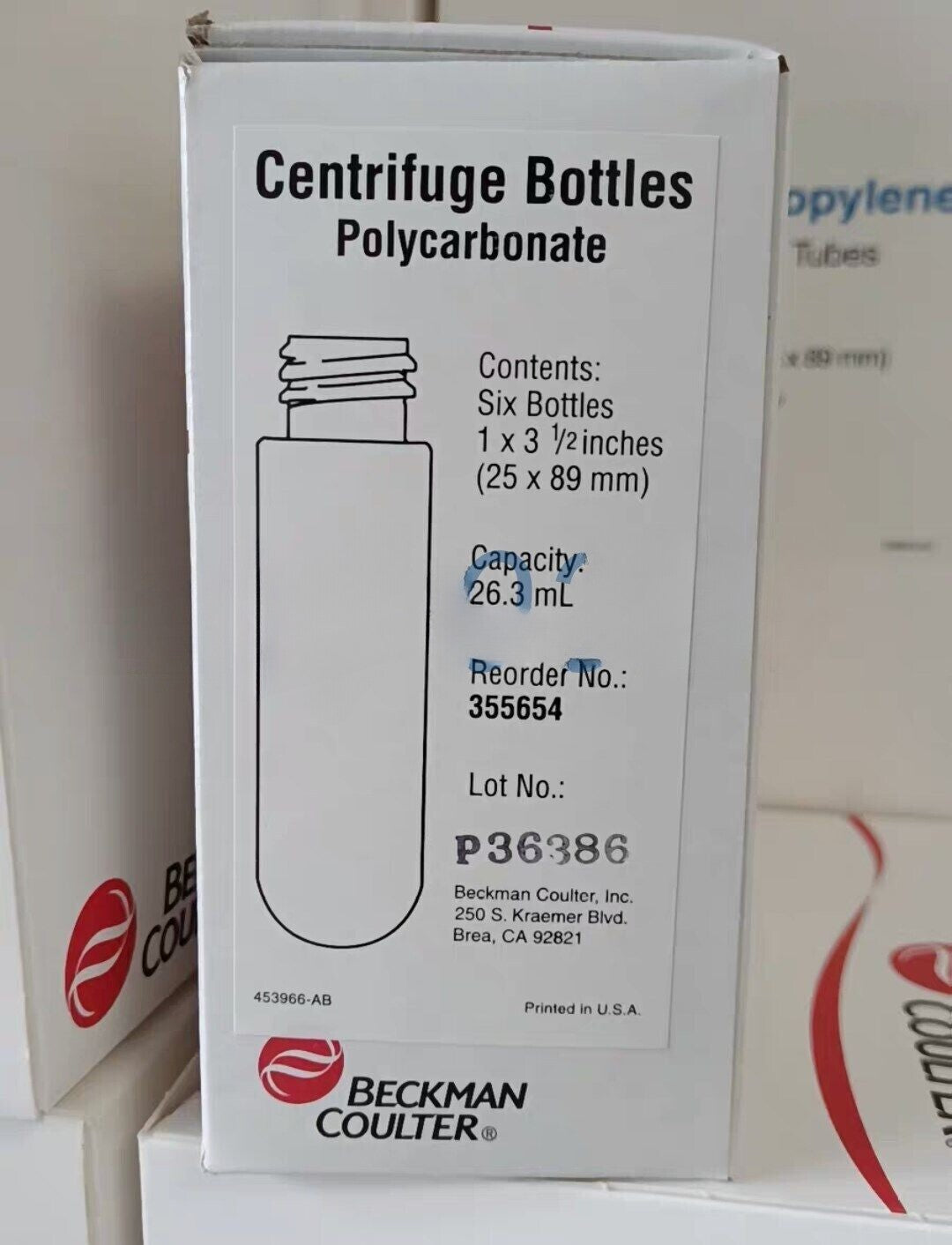 1pcs Beckman Coulter 355654 26.3ml polycarbonate centrifuge bottle
