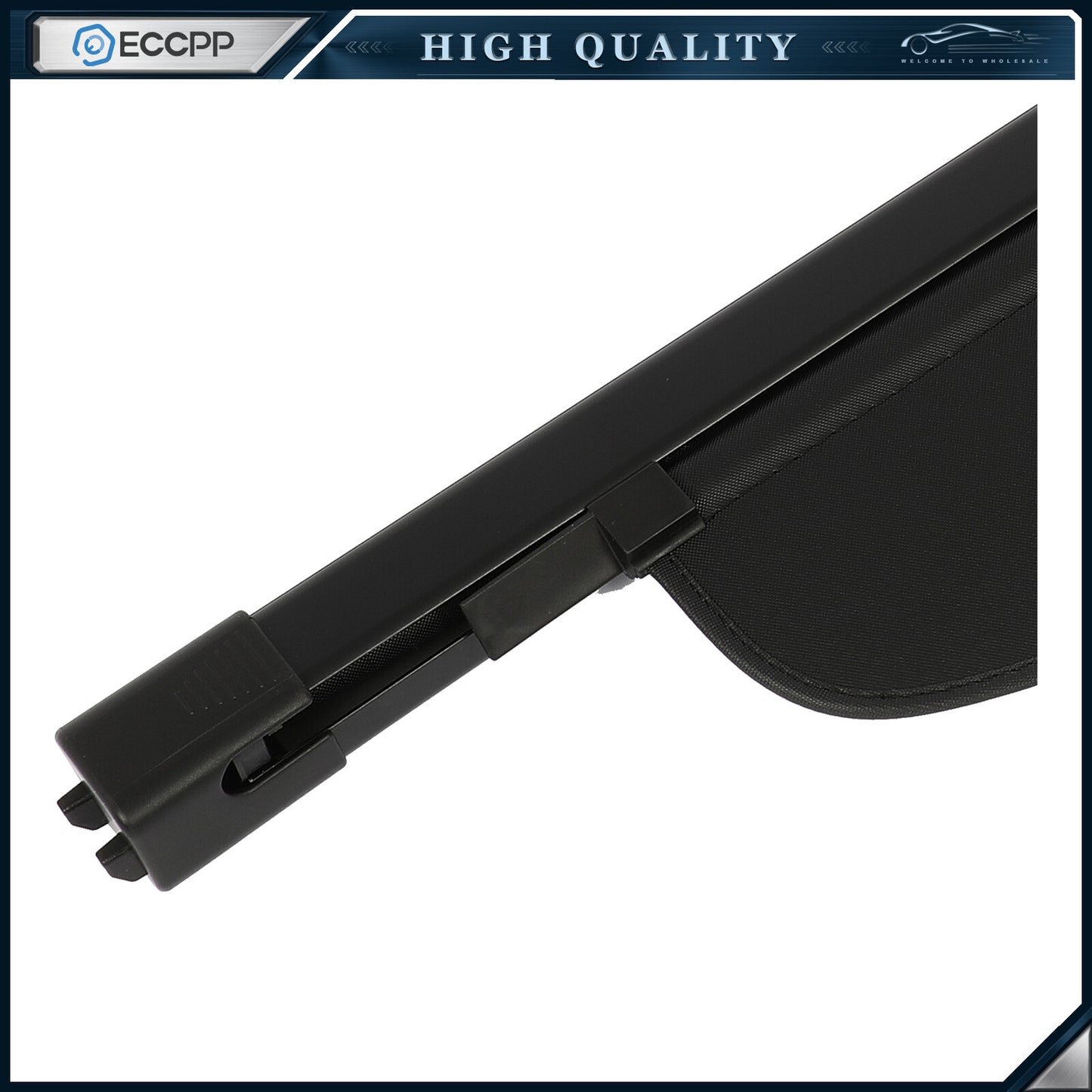 Car Rear Trunk Cargo Cover For Audi Q7 2016-2018 Security Shield Shade Black