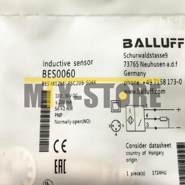 1PCS BALLUFF BES M12MI-PSC20B-S04G Sensor&Proximity Switch #P
