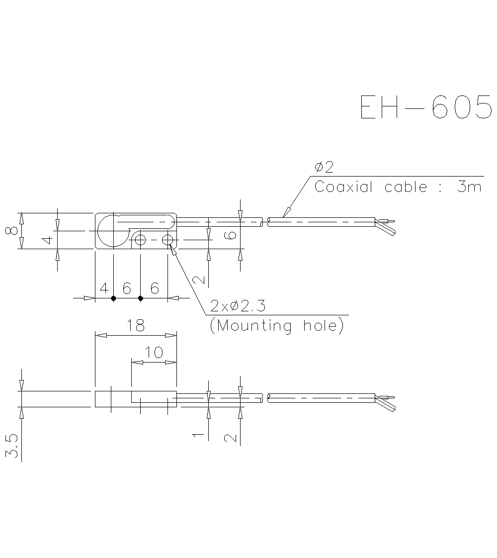 1pcs KEYENCE EH-605 Proximity Sensor
