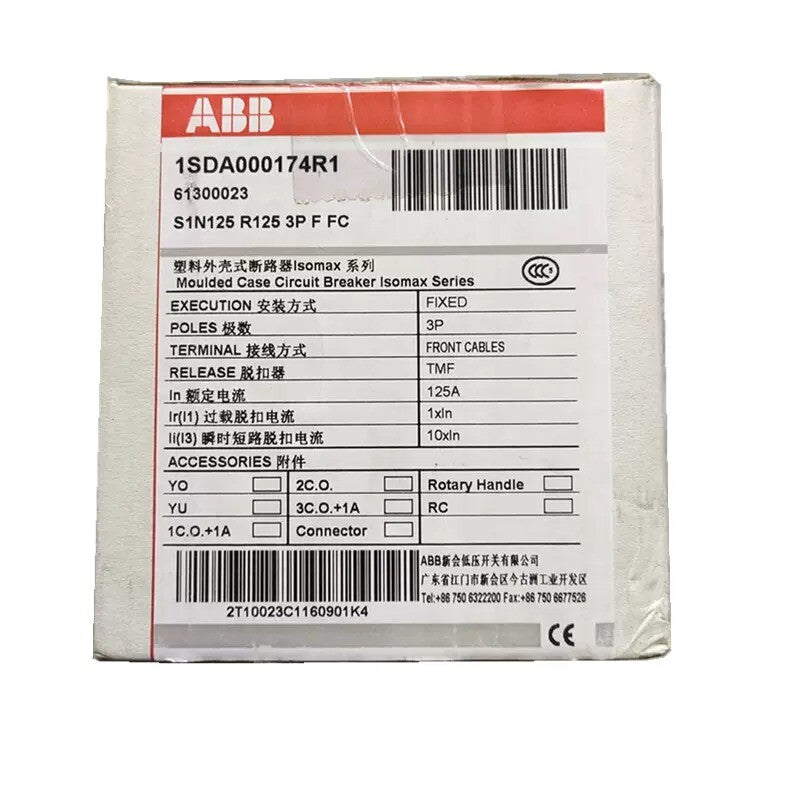1/pc ABB Molded Case Circuit Breaker S1N125 R125 3P F FC 1SDA000174R1