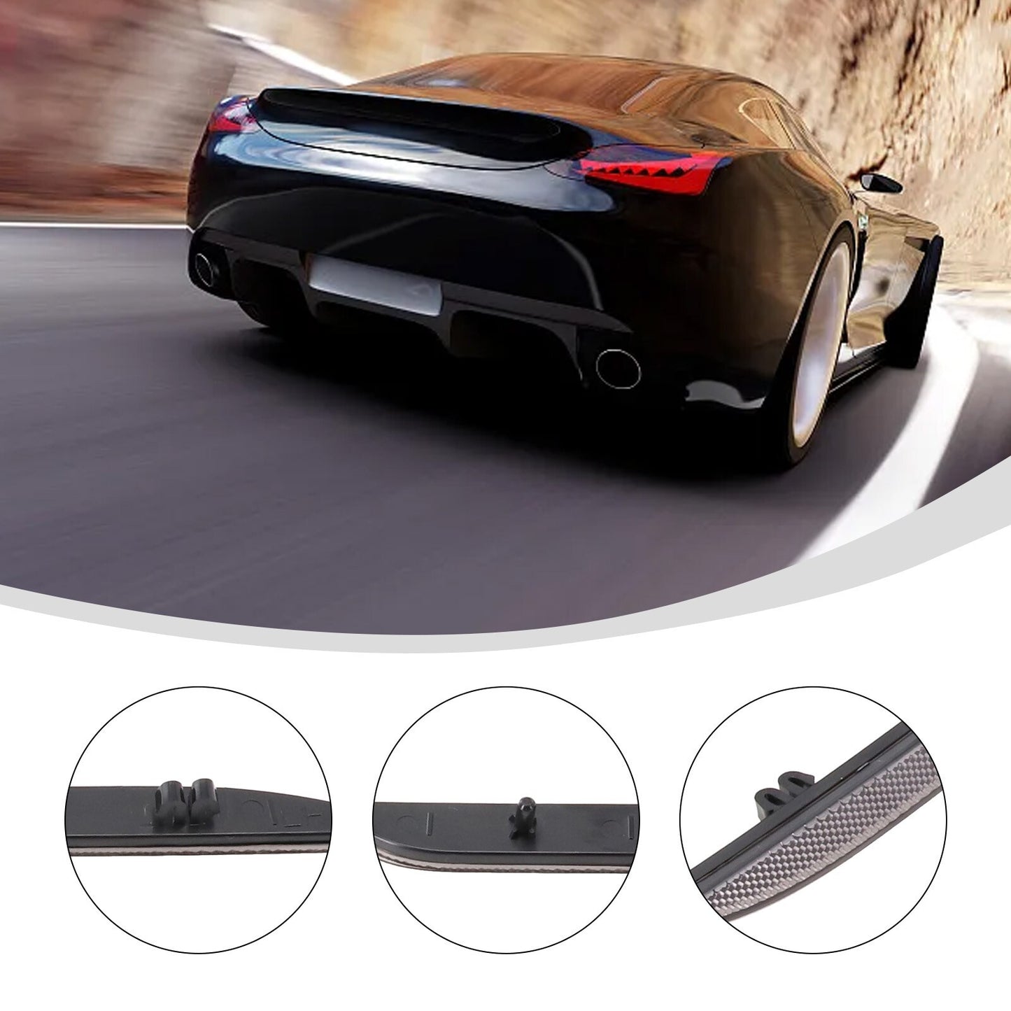 Black Smoked Lens Rear Bumper Reflector Lenses For Ford-Mustang 2015-17