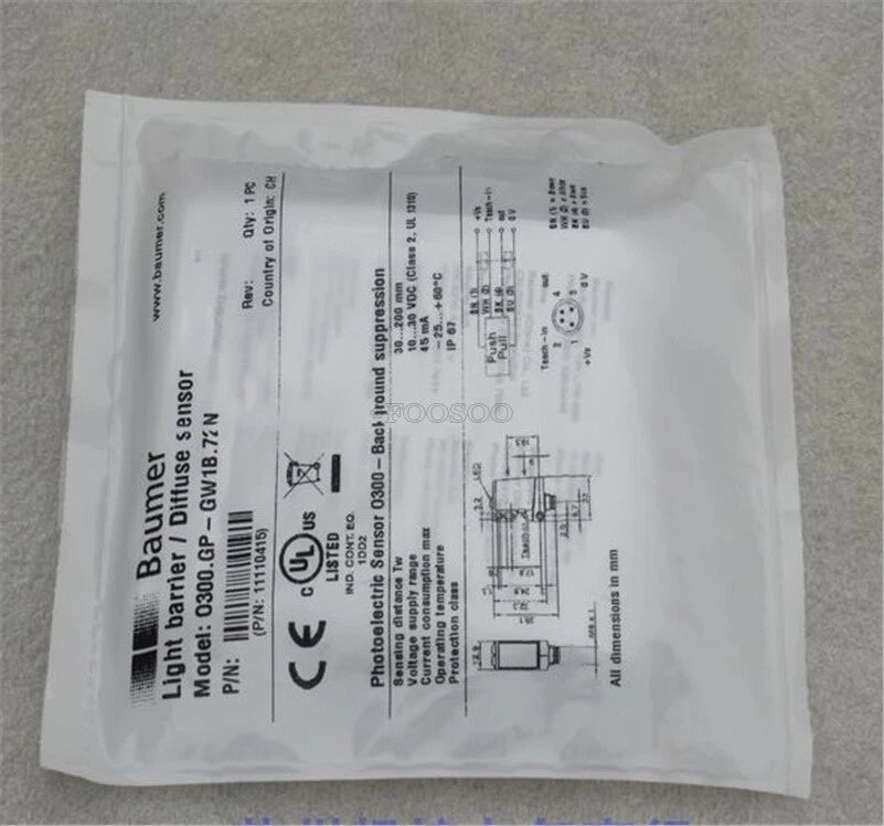 BAUMER O300.GP-GW1B.72N O300.GP-11110415 Free Shipping #P