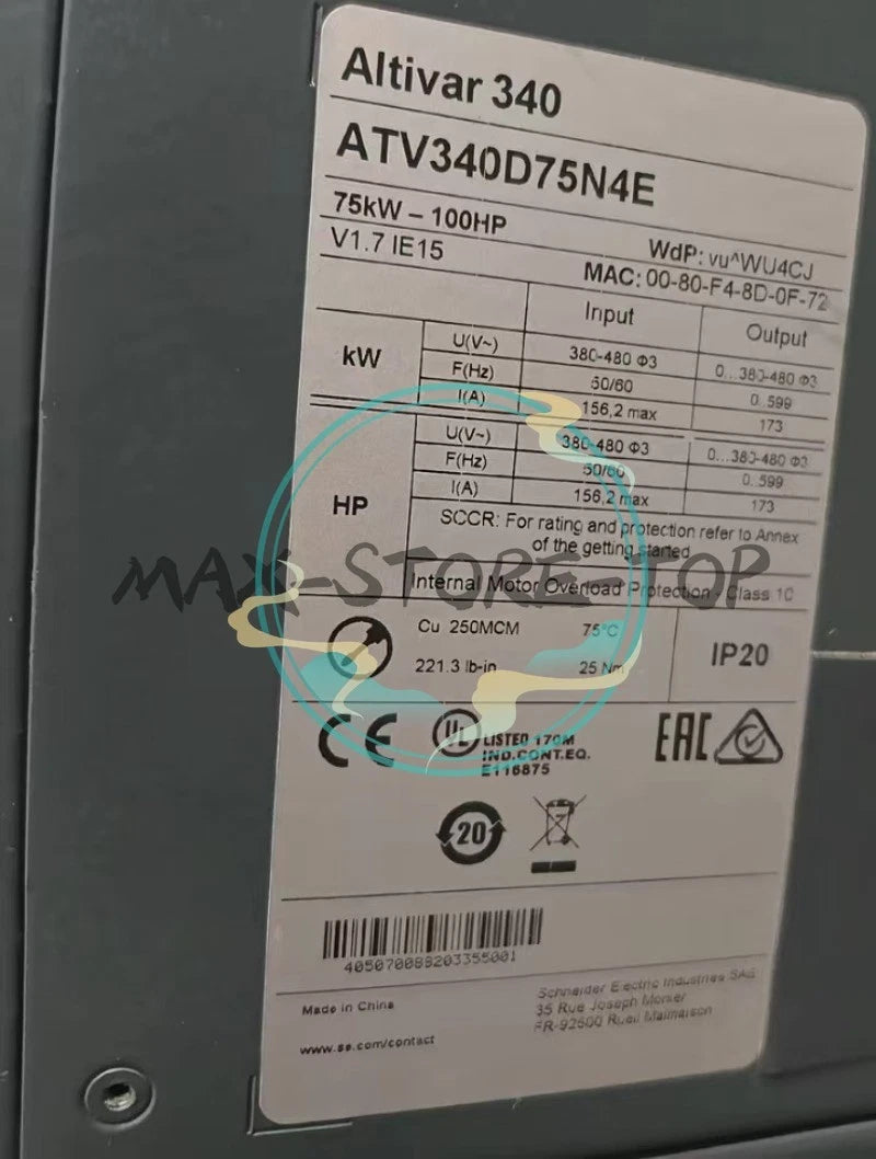 1 PC TESTED Schneider ATV340D75N4E Inverter Fast Shipping