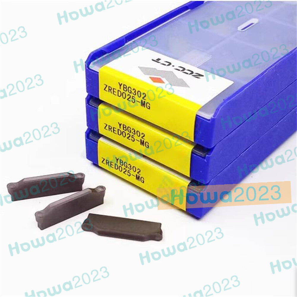 10Pcs/BOX ZCC.CT ZRED025-MG YBG202 Cutting Carbide Inserts Grooving Blade