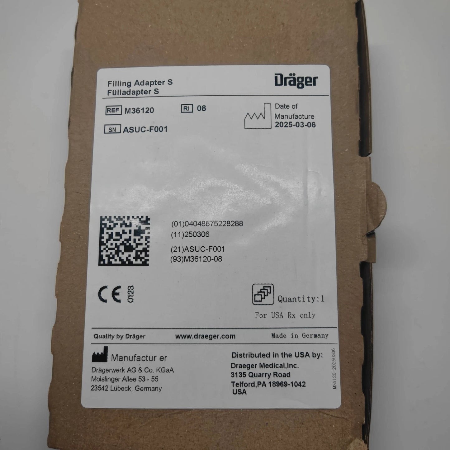 1PCS For Volatilization Tank Parts M36120 Drager Dosing Device Vapor 2000