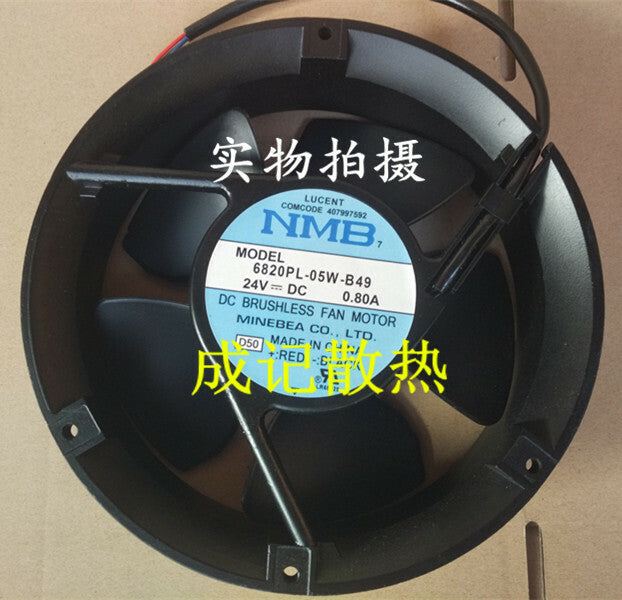 1PCS NMB 6820PL-05W-B49 24V 0.8A 172*172*51MM aluminum frame DC fan