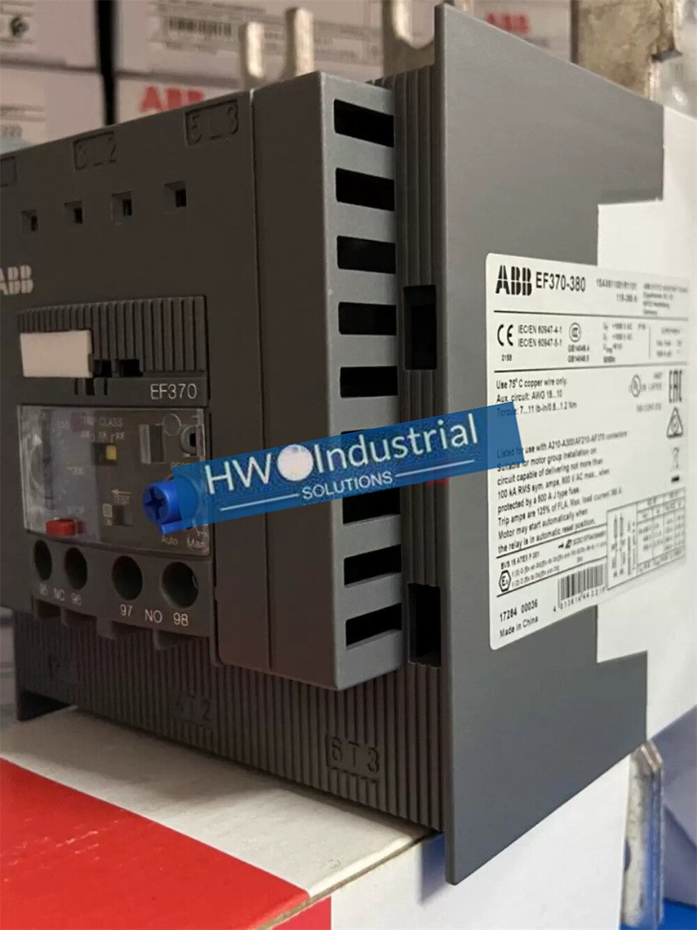 1/Piece EF370-380 115-380A ABB Electronic Overload Relay 1SAX61100R1101