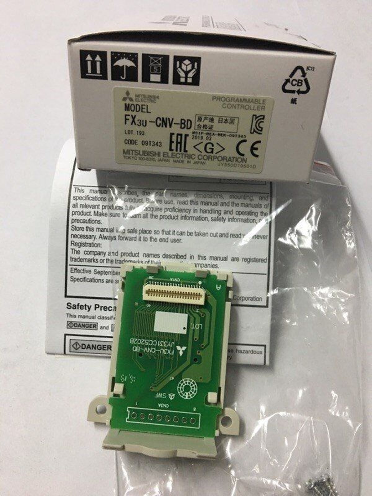 1pcs Mitsubishi PLC FX3U-CNV-BD FX3U-CNV-BD