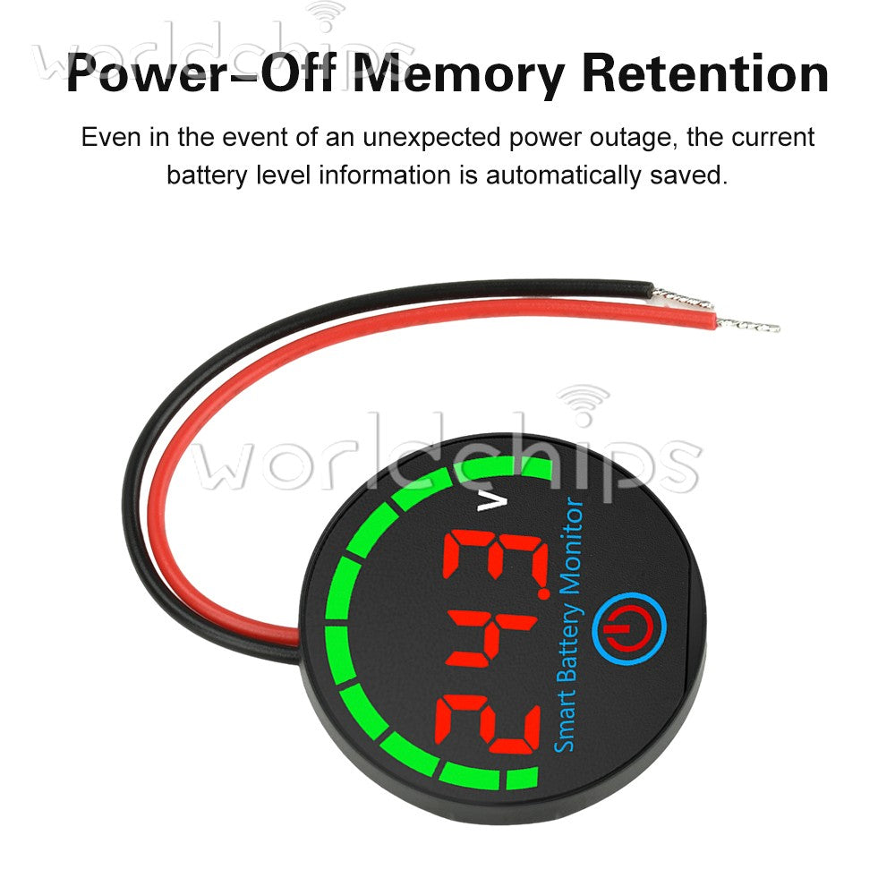 5* DC 7-55V Acid/Li-ion Battery Charge Monitor Battery Level Indicator Indicator