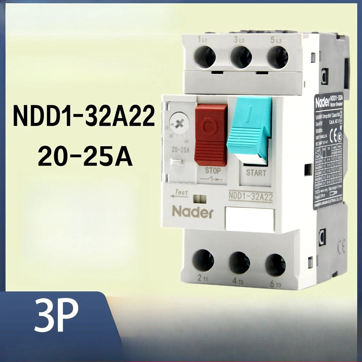 1PCS FIT FOR Nader motor protection circuit breaker switch NDD1-32A22 20-25A