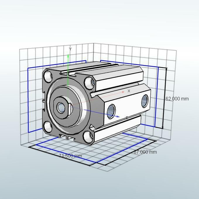 1Pc Pneumatic Cylinder SDA50X50 Air Cylinder Bore 50mm Stroke 50mm Double Acting