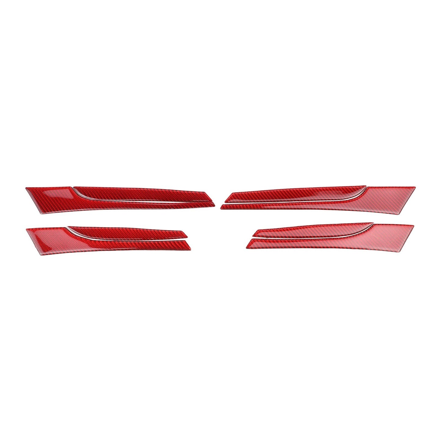 For Mazda Compatible Easy Install Inner Trim Strips in Vibrant Red Carbon Fiber