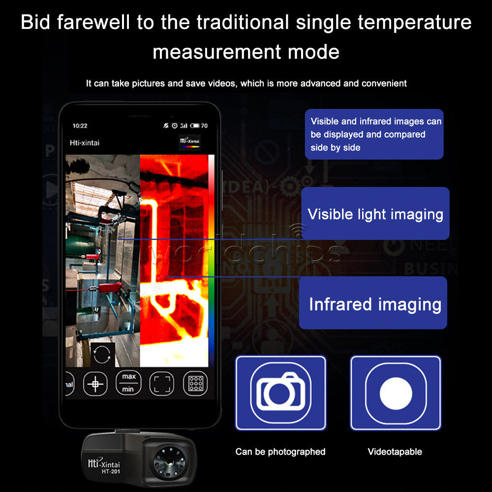HT USB Manual Focus External Infrared Thermal Imager Camera Phone IR w Adapter