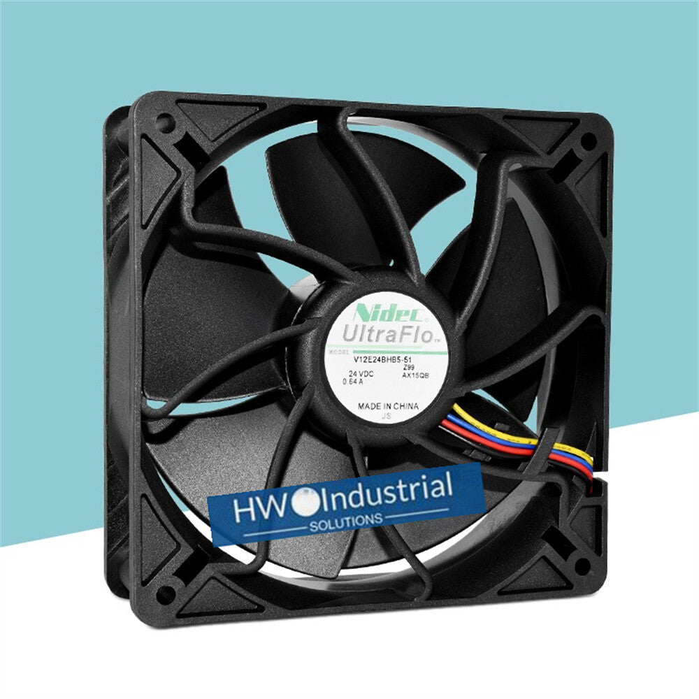 1/piece NIDEC V12E24BHB5-51 4-wire 24V 0.64A 12038 High Air Flow Cooling Fan
