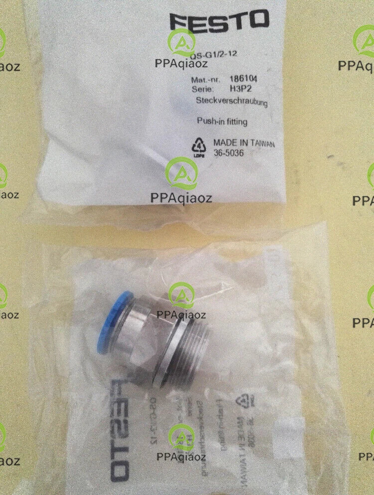 10PCS FESTO QS-G1/2-12 186104 Fittings Free Shipping