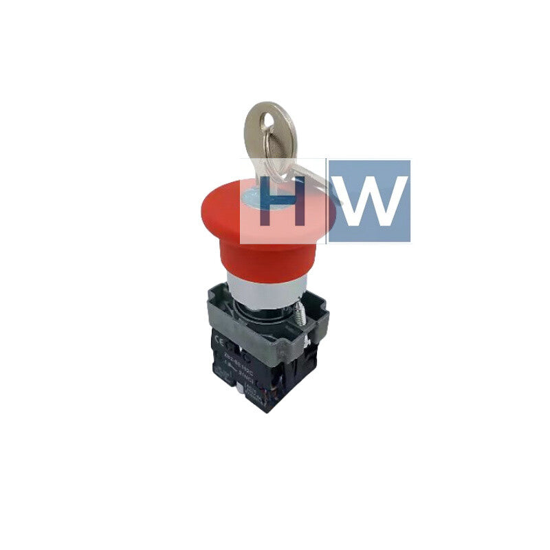 1PC Key Emergency Stop Button Switch XB2-BS145C XB2BS145C 1NO 1NC
