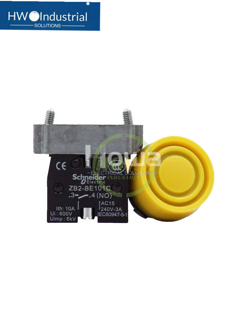 2PC Yellow Button Switch Contact Self Reset XB2BP51C XB2-BP51C 1NO