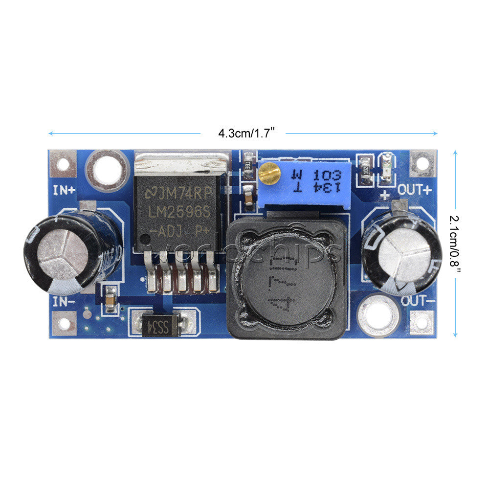 10PCS DC-DC 4V-35V 1.23V-30V LM2596 Power Supply Buck Step down Converter Module