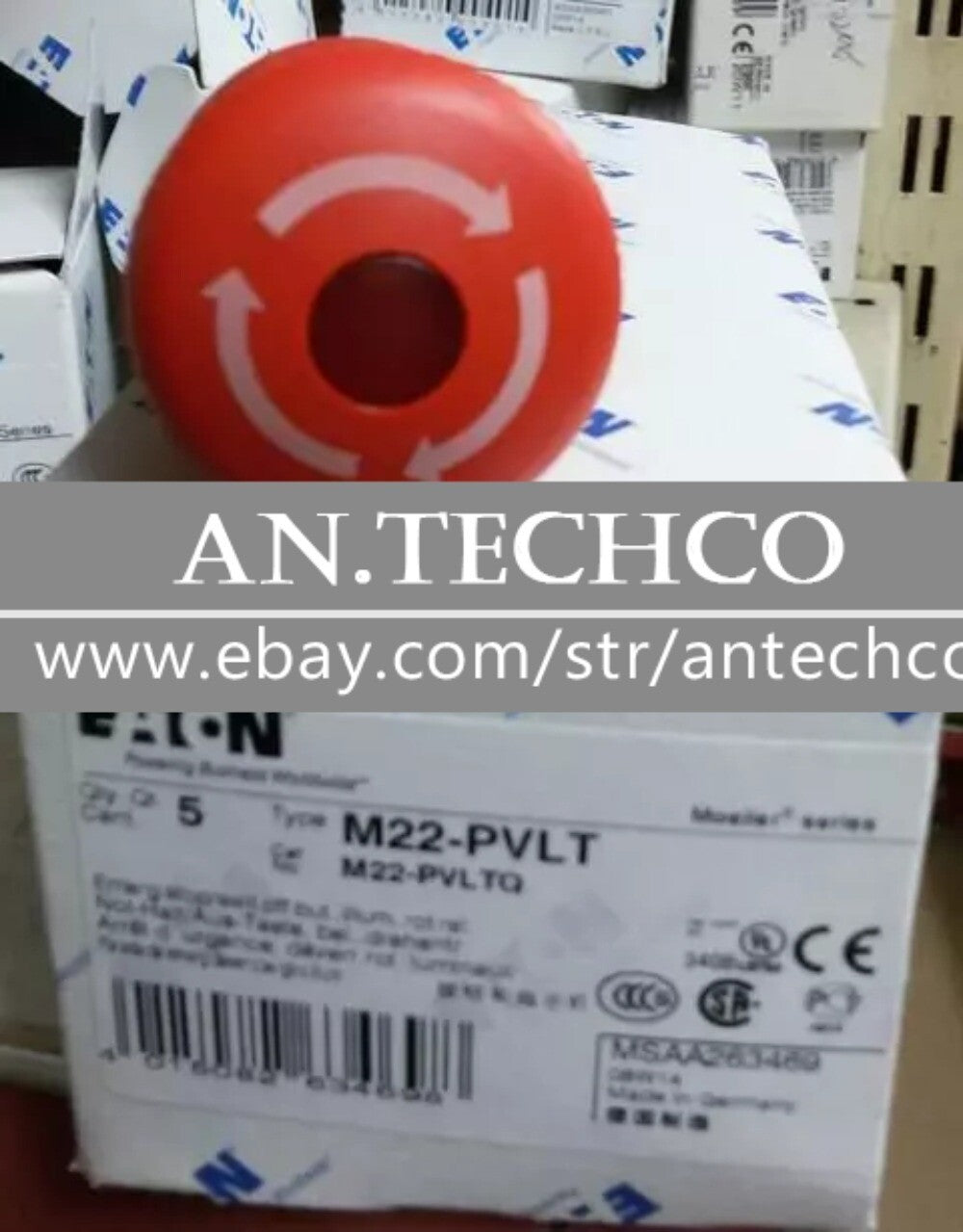 1PCS For Eaton Moeller M22-PVLT M22-PVLTQ Emerg Stop/Swit Pushbutton Red