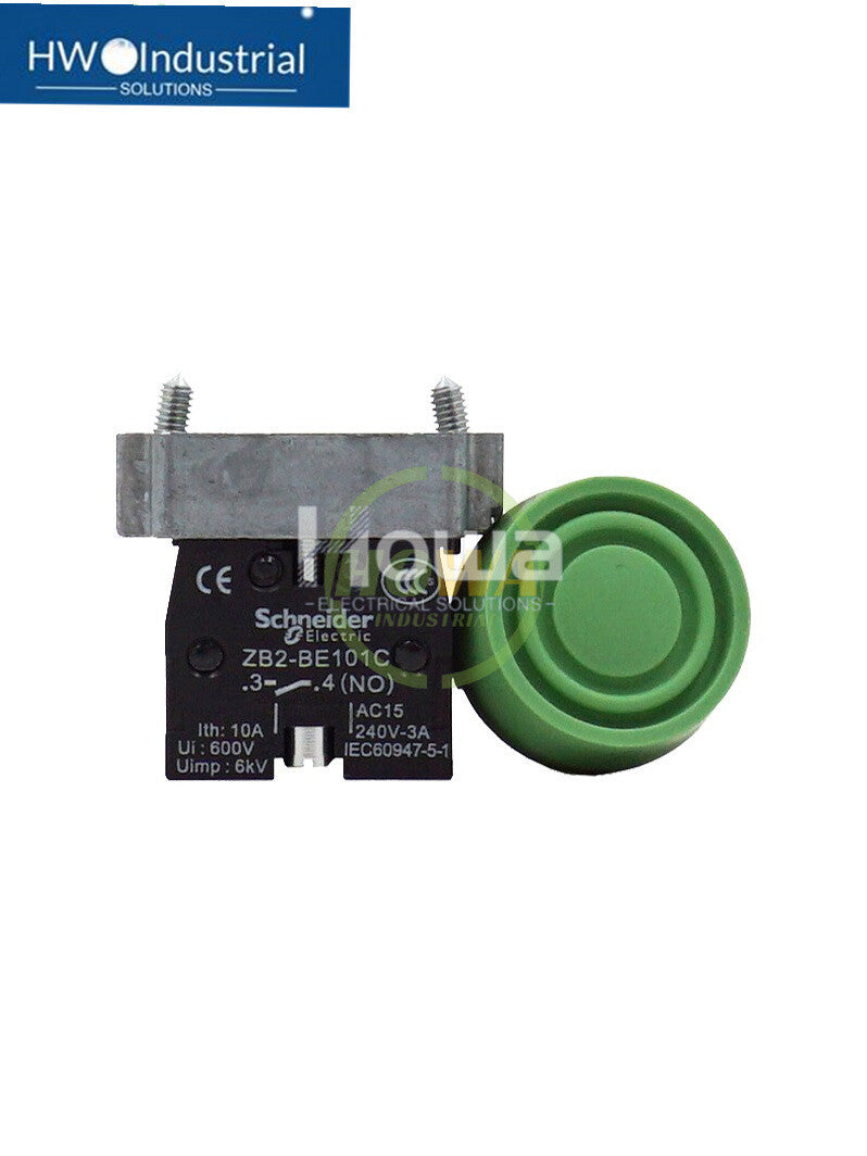 2PC XB2BP31C Green Button Switch 1NC 22mm Installation Aperture